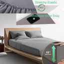 Grounding Sheets Queen Size, 20% Pure Silver Fiber + 80% Organic Cotton, Grounded Sheet Earth Connected Bedding Fitted Earth Sheets