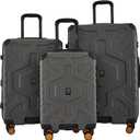 Wrangler ATG Outland Expandable Hardside Luggage, Gull Gray, 3 Piece Set