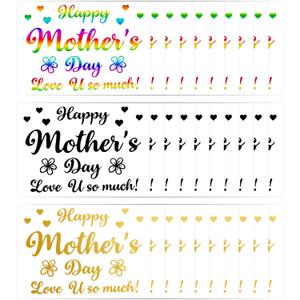 30 Sheets Mother's Day Bobo Balloon Stickers Mothers Day Letters Stickers Mom Day DIY Balloon Decals Happy Mother's Day Party Decorations Supplies