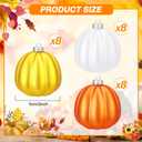 Tigeen 24 Pcs Thanksgiving Pumpkin Hanging Ornaments Fall Mini Pumpkin Hanging Tree Ornaments Ball Decorations for Tree Thanksgiving Harvest Party Halloween Home Decor (Novelty)
