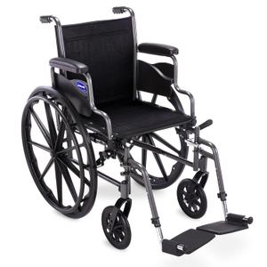 Invacare Wheelchairs for Adults, Flip-Back Padded Desk-Length Arm, Swing-Away Footrests, Portable, Folding, Lightweight Design, Vinyl Upholstery, 16-Inch Seat, 300-lb Capacity Manual Wheelchair