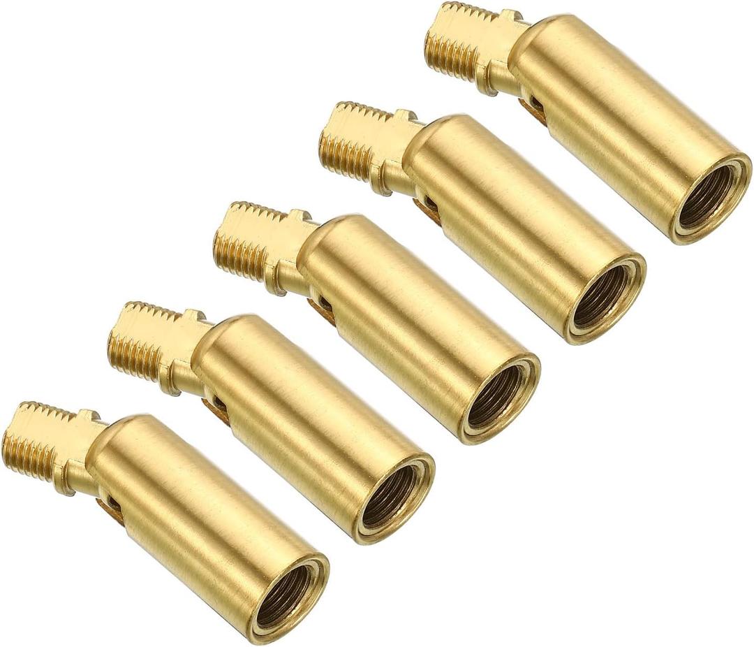 PATIKIL Sloped Ceiling Light Adapter, 5 Pack 180 Degree M10 Thread Chandeliers Ceiling Pendant Lighting Adapter for Angle or Irregular Ceiling, Copper