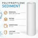 Ronaqua 1 Micron Sediment Water Filter Cartridge 10"x2.5", NSF Certified, 4-Layer Filtration for any 10-inch RO Units & Whole House Systems, Compatible with Culligan P5, AP110, WHKF-GD05, 6 Pack