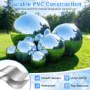 Inflatable Mirror Ball, Large Shiny Mirror Balls, 6PCS, Silver