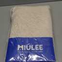 MIULEE Linen Curtains 96 Inch Length 2 Panels for Bedroom Living Room, Soft Thick Linen Textured Back Tab Window Drapes Semi Sheer Light Filtering Rod Pocket Modern Farmhouse Decor