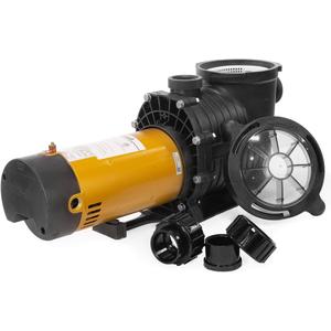 XtremepowerUS In-Ground Swimming Pool Pump Spa 1.75HP Dual Speed High Flow 5,280 GPH 1.5" NPT w/ Slip-On Fitting Included, Filter Basket, 230V