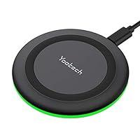 Yootech Wireless Charger Qi-Certified 7.5W Wireless Charging Compatible with iPhone Xs MAX/XR/XS/X/8/8 Plus,10W Compatible Galaxy Note 9/S9/S9 Plus/Note 8/S8,5W All Qi-Enabled Phones(No AC Adapter)