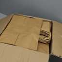 Qiqee 13"x4.5"x10" Large Gift Bag with Handles Bulk 100PCS Gift Paper Bags Brown Bags Multiple Uses (Wide Large)