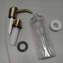 GAGALIFE Built in Sink Soap Dispenser or Lotion Dispenser for Kitchen Sink, Brushed Gold ABS Pump Head, with 17 Ounce Large PET Soap Bottle