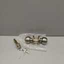 BESTTEN Keyed Entry Door Knob with Lock, Interior and Exterior Door Lock, Standard Ball, Satin Nickel