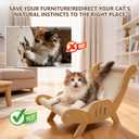 Large Sisal Cat Scratcher–Indoor Cat-Specific Bed & Scratching Pad Combo Lounger,Durable Scratching Mat,Non-Shedding Material