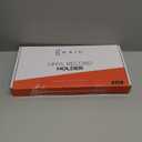 KAIU Vinyl Record Storage - Solid Wood with Crystal Clear Acrylic Holder - Premium Design, Perfect 12" LPs or 7" Singles Display Unit - Stores and Supports up to 50 Albums (Modern Black)