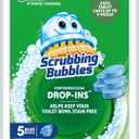 Scrubbing Bubbles Continuous Clean Toilet Drop-Ins, Automatic Blue Toilet Bowl Cleaner, Septic-Safe Tank Tablets Remove Hard Water Minerals & Limescale, Stain & Smell Protection, 5 Count (Pack of 1)