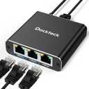 Ethernet Splitter 1 to 3 1000Mbps, Dockteck Internet Cable Splitter 1 in 3 Out High Speed Switch Network Gigabit for LAN RJ45 Port Router Switch Work with Cat5/5e/6/7/8 Cable