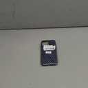 Case for iPhone 16, Glossy Hybrid 2-Layer Hard Shell, Aesthetic Scratch Resistant Cover, Navy Blue Polka Dot