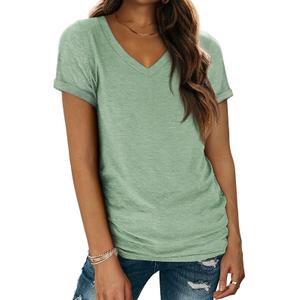T Shirts Boat Neck Short Sleeve Scoop Neck Tees Womens Fashion Green Tops Trendy Lightweight Soft Casual Summer Spring Outfits Clothes 2026, small