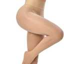 2 Pairs Plus Size Tights for Women, Rip Resistant Tights, Run Resistant Pantyhose, 20D Sheer High Waist Stretch Stockings