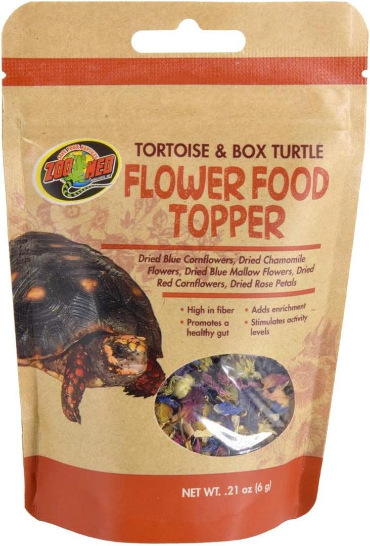 Zoo Med Tortoise & Box Turtle Flower Food Topper 0.21 oz - Pack of 1010 Exp 03/13/26