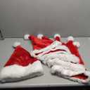 RJVW 6Pcs Santa Hats Christmas Hats: Xmas Holiday Hat for Adults, Unisex Velvet Classic Santa Hat for Xmas New Year