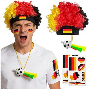 2026 World Cup Flag-Colored Wig Set