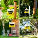 Glovv Fly Traps Outdoor Hanging with Fly Bait, 4 Pack Disposable Bags Hunter Ranch Trap, Flies Control Bug Catcher Killer Repellent for Stable Horse Barn & Farm