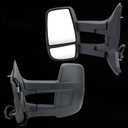 Left Driver Side Mirror Long Arm Compatible with 2015-2025 Ford Transit 150 250 350 350HD Left Side Rear Door Mirror w/o Signal Light and Blind Spot Sensor