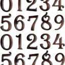 Self Adhesive Mailbox Numbers, 3D Door Address Number Stickers for Aprtment Office Home Room or Outside Business Decorative Project (Copper, 2" - Set of 20)
