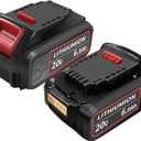 6Ah 20 Vlot Lithium Ion Replacement for Dewalt Battery DCB200 DCB107 Chargers Compatible with Dewalt 20V DCD DCF DCG DCS Series Cordless Power Tools (Pack of 2)