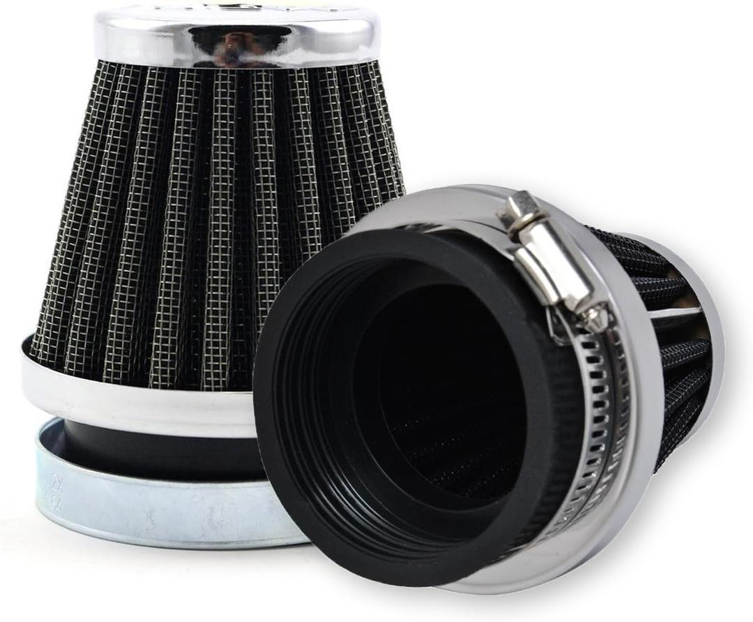 MUYI 2PCS  Motorcycle Air Filters Round Tapered Clamp-on Pod Intake Filter Cleaner for Dirt Bike ATV Moped Pit Bike Scooter Vintage(42mm)