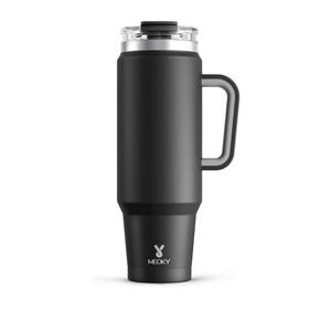 40 oz Tumbler with Handle and Straw, Insulated Tumbler with Lid, Stainless Steel Travel Mug, Keeps Cold for 34 Hours, 100% Leak Proof, Fits in Car Cup Holder (Night)