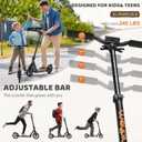 WAYPLUS KS1 Kick Scooter for Ages 6+,Kid, Teens & Adults. Max Load 240 LBS. Foldable, Lightweight, 8IN Big Wheels for Kids, Teen and Adults, 4 Adjustable Levels. Bearing ABEC9 FED Fitness