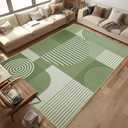 9x12 Geometric Area Rug for Living Room Bedroom Abstract Modern Rug