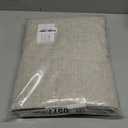 NICETOWN 100% Blackout Linen Curtains 90" Long for Bedroom, Thermal Insulated Living Room Curtains with Liner, Farmhouse Style Linen Blend Window Draperies for Dining Room (2 Panels, 52" W, Natural)