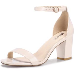 IDIFU Women's 3 Inch Heel Sandals for Women (7, Beige)