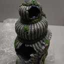 PINVNBY Aquarium Buddha Head Statue Decorations, Fish Tank Resin Large Buddha Sculpture Ornament, Betta Hideout Cave Sleep Rest Play for Small Fish Shrimp Lizard Gecko Small Reptile