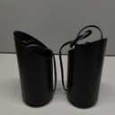 SUNVIE 2 Pack Up Lights Indoor Floor Can Light Uplighting Indoor Spotlight with 2700K GU10 Bulb Accent Lighting Floor Uplighting for Home Plant Picture, UL Listed 5.9 FT Plug Cord & Foot Switch (Black)