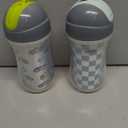 Chicco Flip-Top Straw Cup 9oz | Insulated Toddler Sippy Cup with Soft Silicone Straw | No-Spill | Easy-Clean | BPA-Free | 2pk | For Ages 12+ Months | Cars/Checker