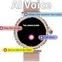 Elegant Women's Smart Watch with AI Voice Assistant, Calling, Breath Training and More Personalized Features for iOS and Android Devices, Rose Gold