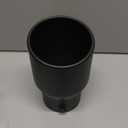 TriTrust Exhaust Tip, 2.5-3 inch inlet adjustable,Fit 2.5''/2.75''/3'' Outer diameter Tailpipe, 4.5'' Outlet 7'' Long Muffler Tip, Black Powder Coated Stainless Steel Tail Tip