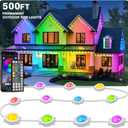 LITSOUL 500FT Permanent Outdoor Lights for House Waterproof, Smart RGB Eave LED Lighting with 16 Million Colors, IP67 Outdoor Strip Lights for Christmas Halloween Holiday Daily Decorations (500FT)