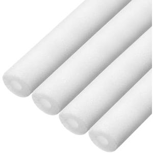 MECCANIXITY 4pcs Pipe Insulation Foam Tubes Pipe Lagging 10mm(3/8 Inch) ID 22mm OD 3ft Freeze Protection for Copper Pipe, White