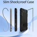 MENZO All-New Case for 8" Tablet, Slim Shockproof Rugged High Impact Protective Case with Kickstand, Black