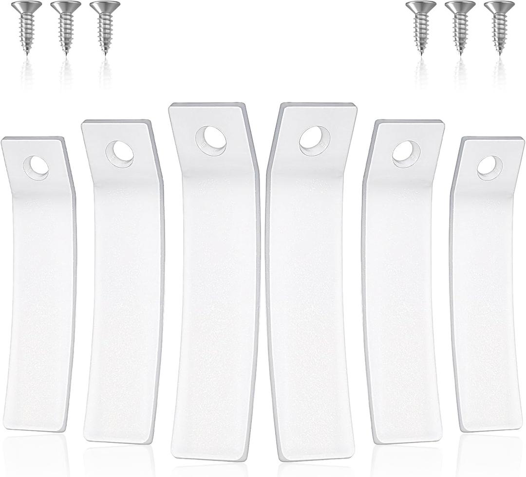 50 Pack Non Slip Plastic Drawer Stops Drawer Stoppers Clear PVC Dresser Stopper with Stainless Steel Screw for Furniture Bottom Repair Tool Bed Room Parts File Roll Top Desk Computer Desk Chest Safety