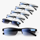 6 pack Executive Style Reading Glasses Men - Durable Readers with 99% Blue Light Blocking - Comfortable Fit with TR90 Frames(2.0)