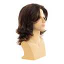 Mens Brown Wig Natural Layered Short Brown Side Part Synthetic Halloween Cosplay Costume Party Full Wigs for Male Guys, 9 x 7 x 1 inches