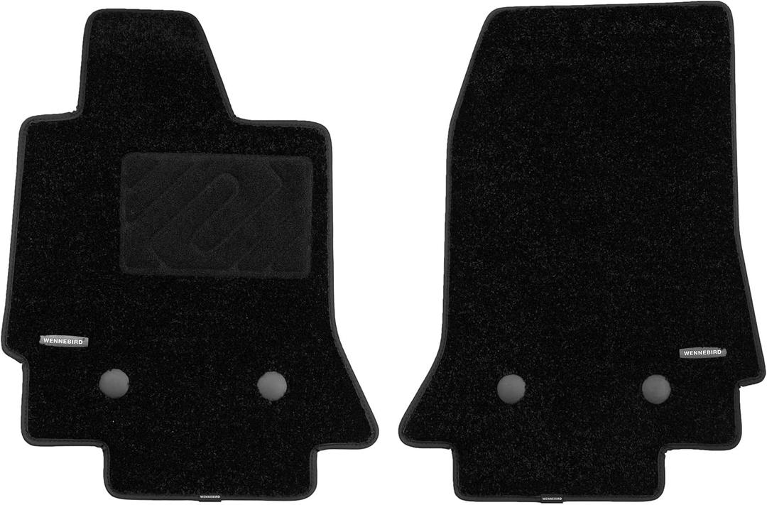 WENNEBIRD Superior Carpet Floor Mats for 2014-2019 Chevrolet Corvette C7, 0.6-Inch Ultra-Thick, Noise-Reducing, All-Weather Waterproof Anti-Slip  2-Pc Set