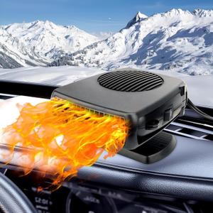 Portable Car Heater and Defroster - 200W 12V Car Heater that Plugs into Cigarette Lighter
