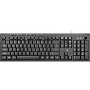 Rii RK907 Ultra-Slim Compact USB Wired Black Keyboard for Mac and PC,Windows 10/8 / 7 / Vista/XP and White Mouse Combo