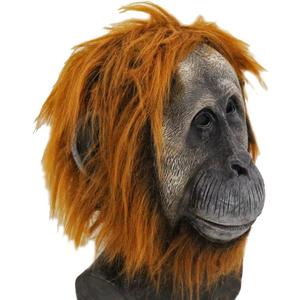 Realistic Latex Gorilla Mask Animal Chimp Mask Halloween Costume Adult Fancy Dress Carnival Party