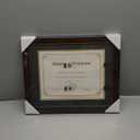 GraduationMall 8.5x11 Diploma Frame with Black over Gold Mat or Display 11x14 Document without Mat, UV Protection Acrylic, Mahogany with Gold Beads